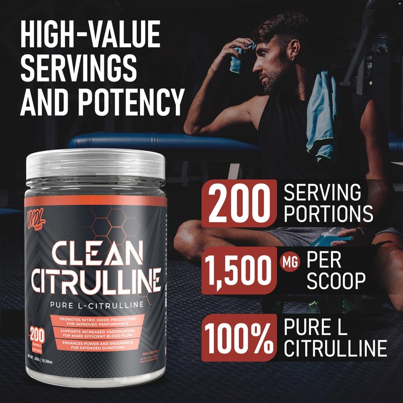 VNDL Clean Citrulline - 100% Pure L-Citrulline Pre Workout Powder