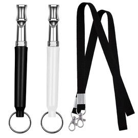Dog Whistle to Stop Barking Neighbors Dog,Dog Whistle Training,2 Pack Ultrasonic Dog Whistle,Professional Dog Recall Whistle,Dog Training Whistle,Silent Dog Whistle to Stop Dog Attack (Black White)