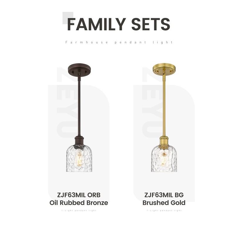 zeyu Modern 1 Light Hanging Lamp, Hanging Lighting Fixture Set