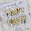 Luxury Christmas handmade nail tips - Almond S / 럭셔리