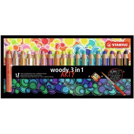 Pencil pencils STABILO WOODY ARTY 18 colors