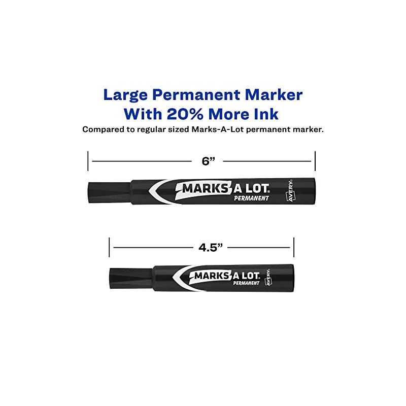 Avery Marks-A-Lot 8885 Marcador Jumbo Punta Cincel, verde, 12 Piezas