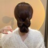 2 Pcs Bowknot Wig Clips Fake Hair Buns Clip Hair