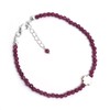 GemInspire Natural Ruby Beaded Bracelet, Pearl Cross Bracelet, Faith Hope
