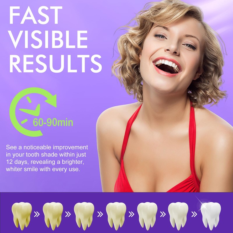 Teeth Whitening Strips, Purple Tooth Whitening Strips 14 Treatments, Enamel