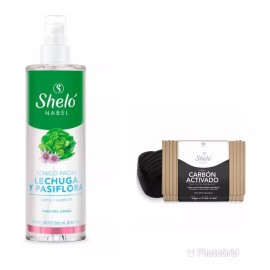 Sheló Nabel Tónico Facial Lechuga Pasiflora+jabón Carbón Activado Shelo