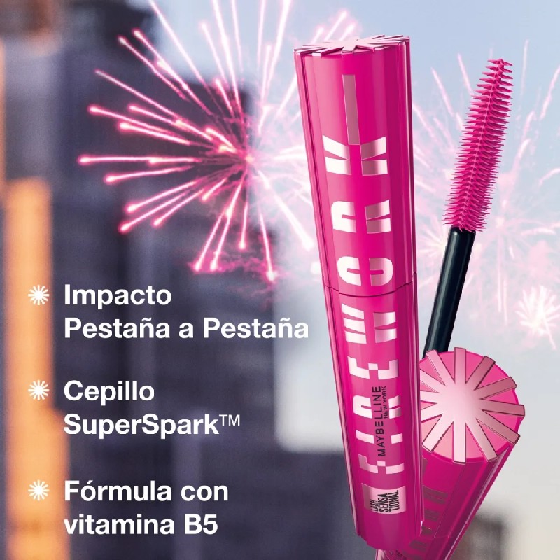 Mascara de Pestañas Maybelline Lash Sensational Firework Efecto Chispeante Lavable