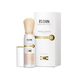 ISDIN Polvo de cepillo mineral, contaminación facial y protección de luz azul, un complemento para tu rutina de cuidado solar, adecuado para pieles sensibles, 4g