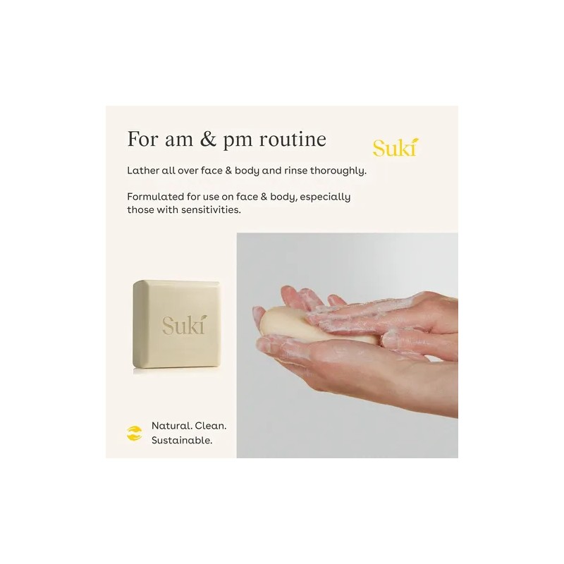 Suki Skincare Barra Limpiadora De Piel Sensible, 4 Onzas