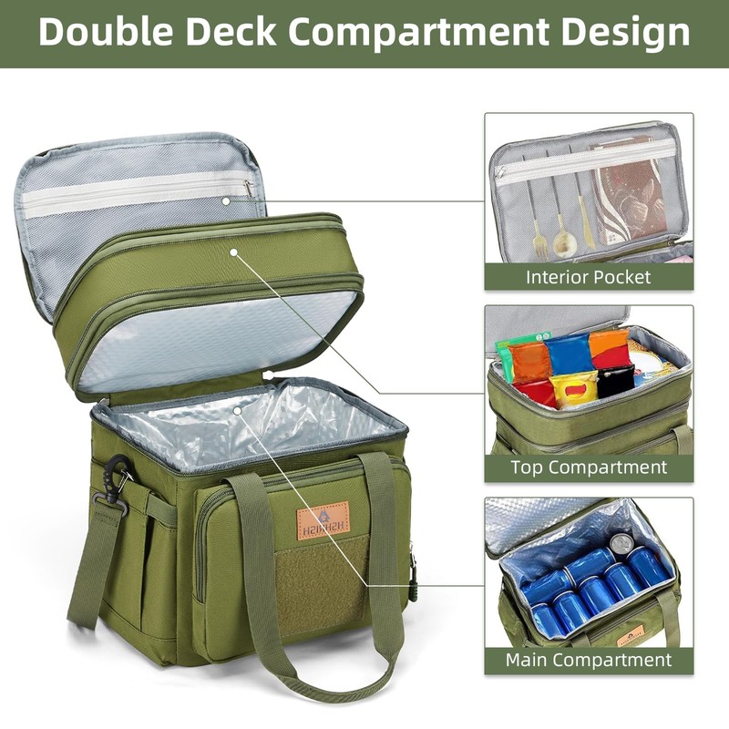 HSHRISH Lunch Box for Men, Large Expandable Tactical Lunch Bag,