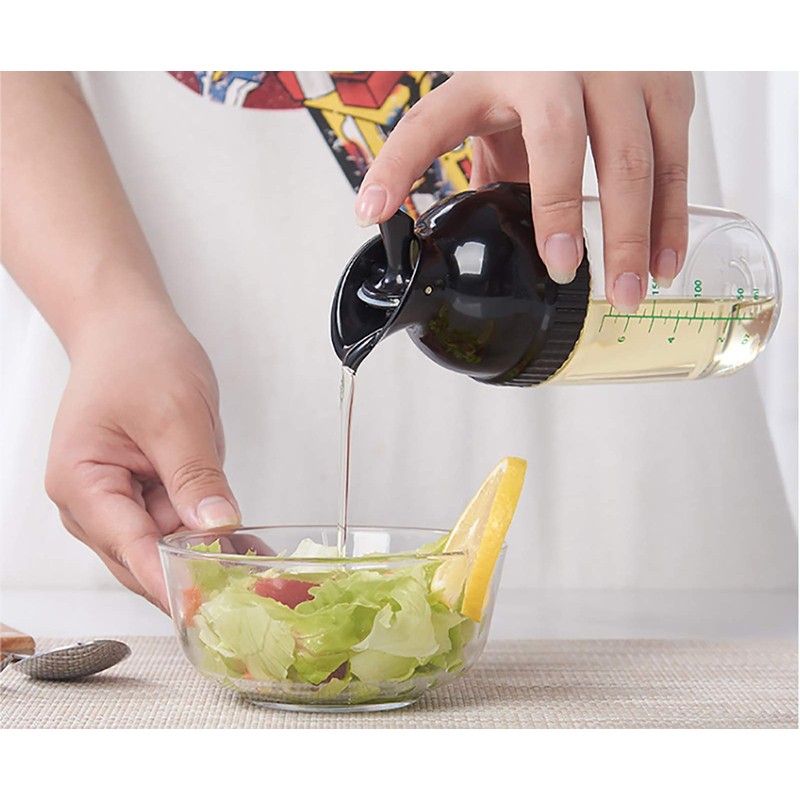 Nicunom 3 Pack Salad Dressing Shaker Container, 7 Oz Salad