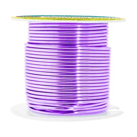 Mandala Crafts Anodized Aluminum Craft Wire for Jewelry Making - Bendable Flexible Lavender Crafting Wire 14 Gauge Wire Colored for Bonsai - Armature Wire for Sculpting