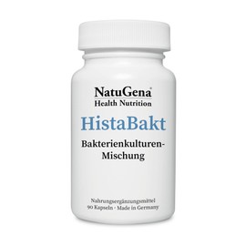 NatuGena HistaBakt Bakterienkulturen-Mischung, sechs milchsäurebildenden Bakterien, Histaminintoleranz, Histaminunverträglichkeit, 90 Kapseln (30 Tage Packung)