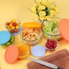 VIOTIIN 4 Cup Round Silicone Replacement Lids for Pyrex 7201-PC