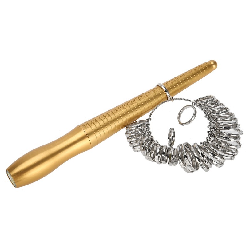 3pcs / Set Ring Mandrel Sizer Finger Measuring Stick Handle