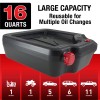 Hyper Tough Oil Change Drain Container 16 Quart Large Pan