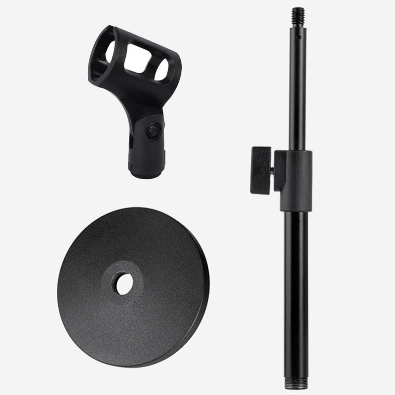 Samcos Microphone Stand, Tabletop Microphone Stand, Height Adjustable, Angle Adjustable,