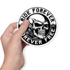 Ride Forever Forever Free Motorcycle Skull Stickers 2 Pack