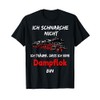 T-Shirt with German Text "Ich schnarche nicht Tshirt" Steam Train