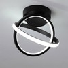 CANEOE Black Led Ceiling Light, 6000K Lighting Fixtures, Metal Creative