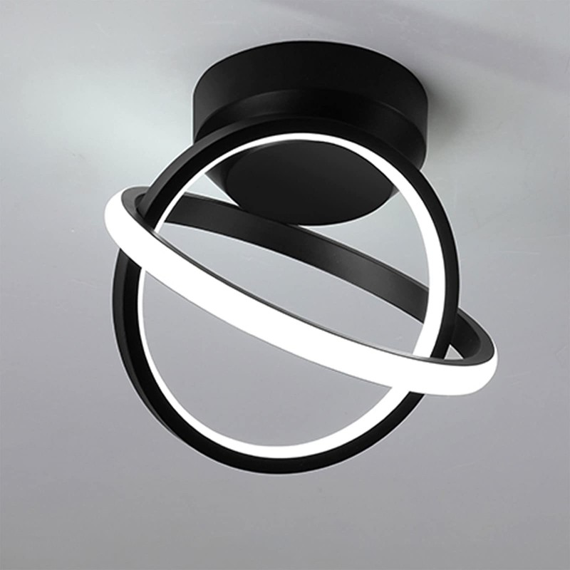 CANEOE Black Led Ceiling Light, 6000K Lighting Fixtures, Metal Creative