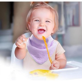 SLOSH Baby Bib for Newborns Baby Bib Triangle Scarf Neckerchief Burp Cloth Cotton for Babies Toddlers Girls Boys Unisex Set Press Stud, pink