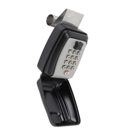 Punch Button Key Lock Box Grey Zine Alloy Car Window Key Lock Box Waterproof 12 Digit Combination Car Window Key Storage Lock Box for Turo