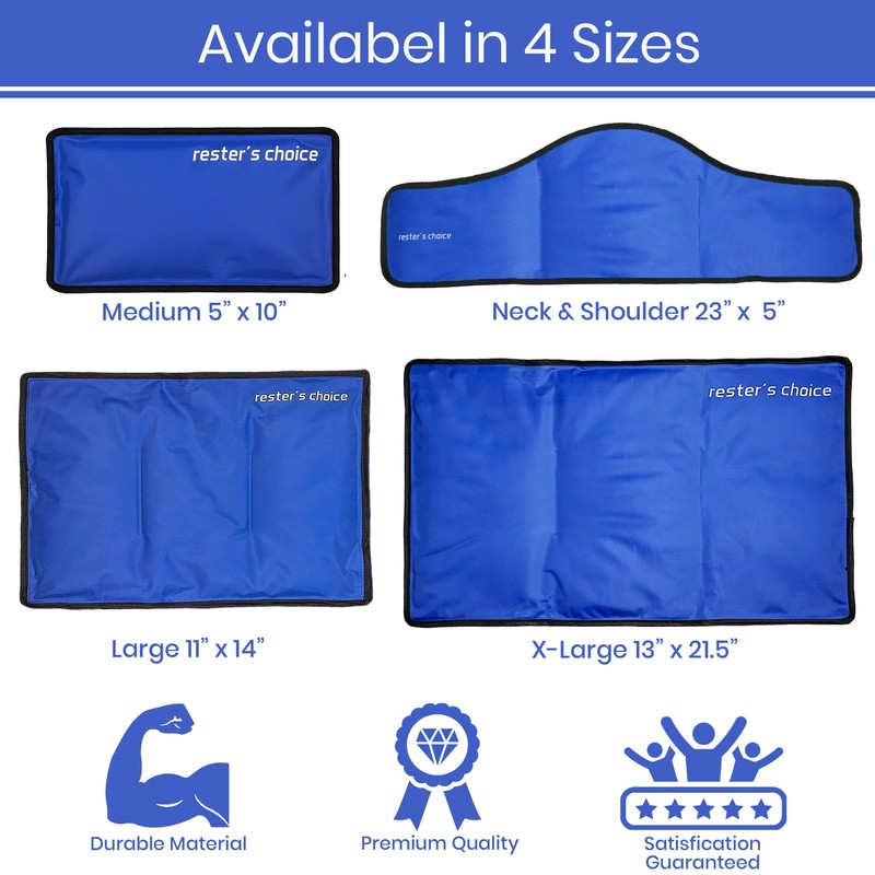 rester's choice Ice Pack for Injuries Reusable, Soft Gel Flexible