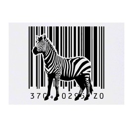 'Barcode Zebra Stripes' Temporary Tattoo - Water Resistant, Skin-Safe, Non-Toxic Transfer (TO00076061)