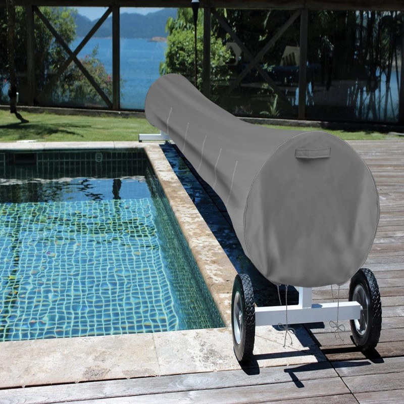 HWmatyCover Swimming Pool Solar Reel Cover, Heavy Duty Waterproof Pool