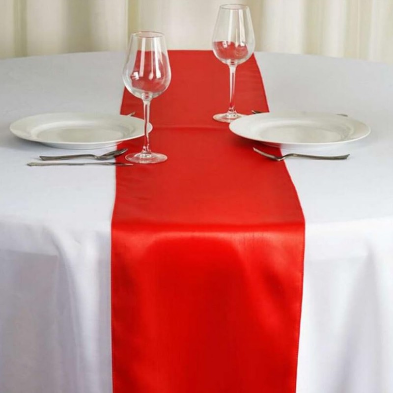 Satin Table Runner,27*270cm Long Smooth bright silk fabric party table
