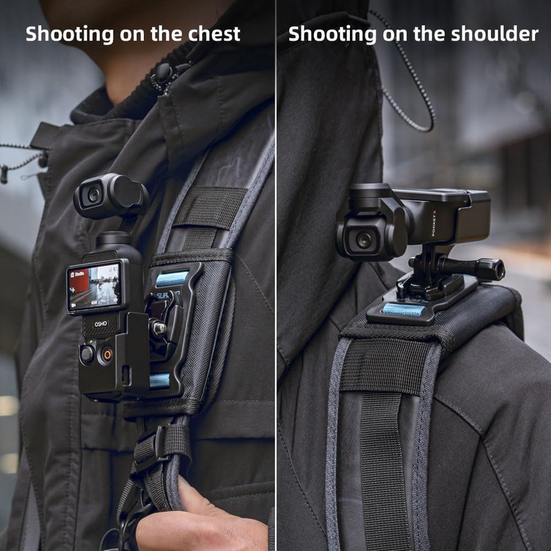 SUREWO Osmo Pocket 3 Backpack Mount, Bag Belt Shoulder Strap