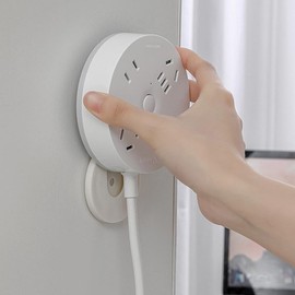Comimark 8 pcs Power Strip Holder Fixator, No Hole Plug-in Wall Socket Sticker Fixer, Loading 10Kg/22lb Maximum, For Desk, Wall, WiFi Router, Remote Control, Paper Towel Box
