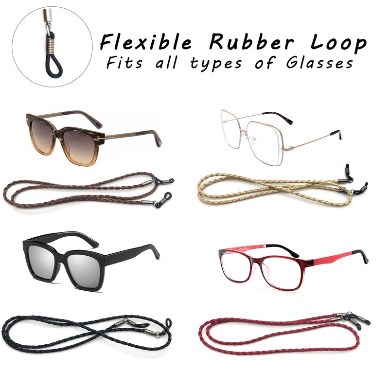 Tomorotec 4 Pack Eyeglasses Holder Strap Cord, Aphlos Eyeglass Retainer,