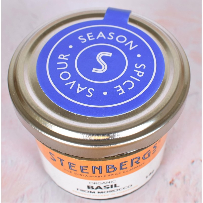 Steenbergs Organic Basil Dried Herb Standard Jar - 14g