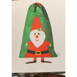 Unbranded SANTA CHRISTMAS SACK 31.5” X 19.6” LARGE WITH DANGLING FEET HOLIDAY GIFTS FUN!!