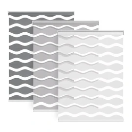 LazBlinds No Drill Cordless Zebra Blinds for Indoor Windows, Dual Layer Light Control Roller Shades for Day and Night, Light Filtering Sheer Shades for Home, 20" W x 48" H, Grey