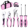 FASTPRO 7-Piece Pink Tool Kit, Household Tool Set for women,