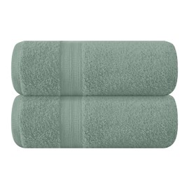 BOUTIQUO Cotton 2 Pack Oversized Bath Towel Set, Large Bath Towels 27x54, Ultra Soft, Absorbent, Compact, Quick Drying and Lightweight, Eco-Friendly and 100% Recyclable Towel Set - Jade