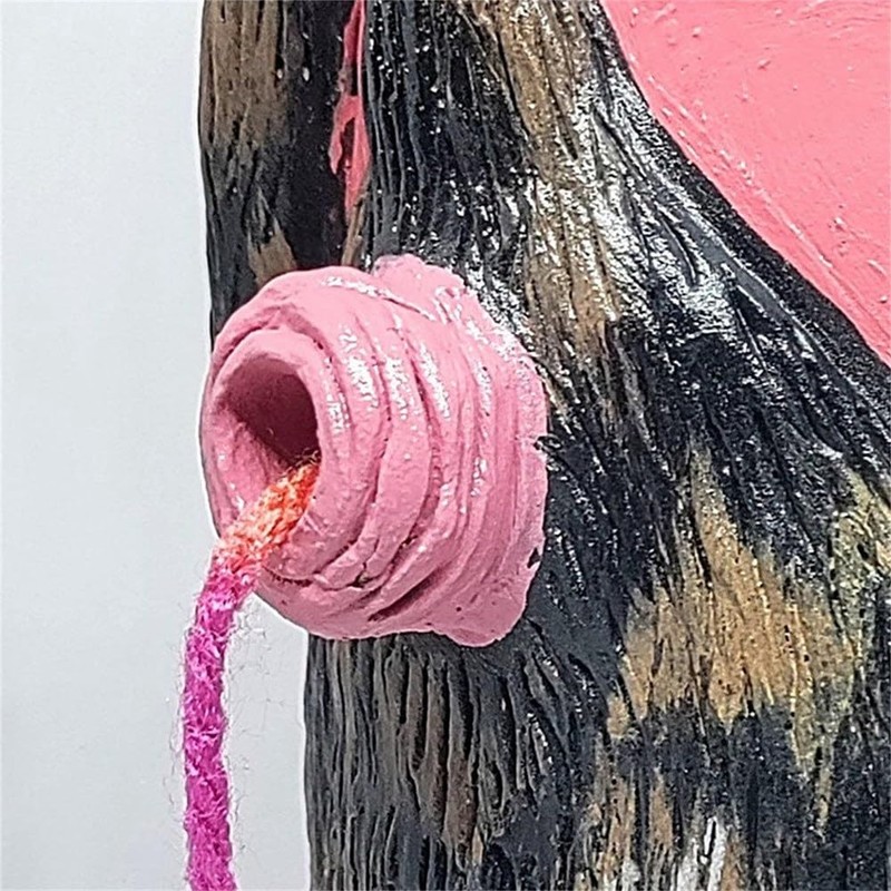 Cat Yarn Bowl Artwork Yarn Holder Dispenser with Hole, Knitting