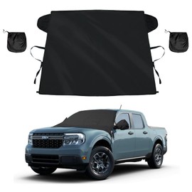 Windshield Snow Cover for Ford Maverick 2022-2024, Car Snow Cover, Durable 600D Oxford Fabric Windshield Cover for Ice and Snow, Winter Frost Protector with Rearview Mirrow Covers for SUV Truck