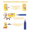 Zimmermann sharpener, pack of 4, handheld single-hole sharpener for flat