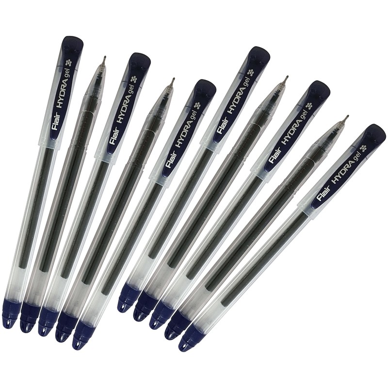 FLAIR Hydra 10 x 0.5mm Tip BLUE Gel Pens Easy