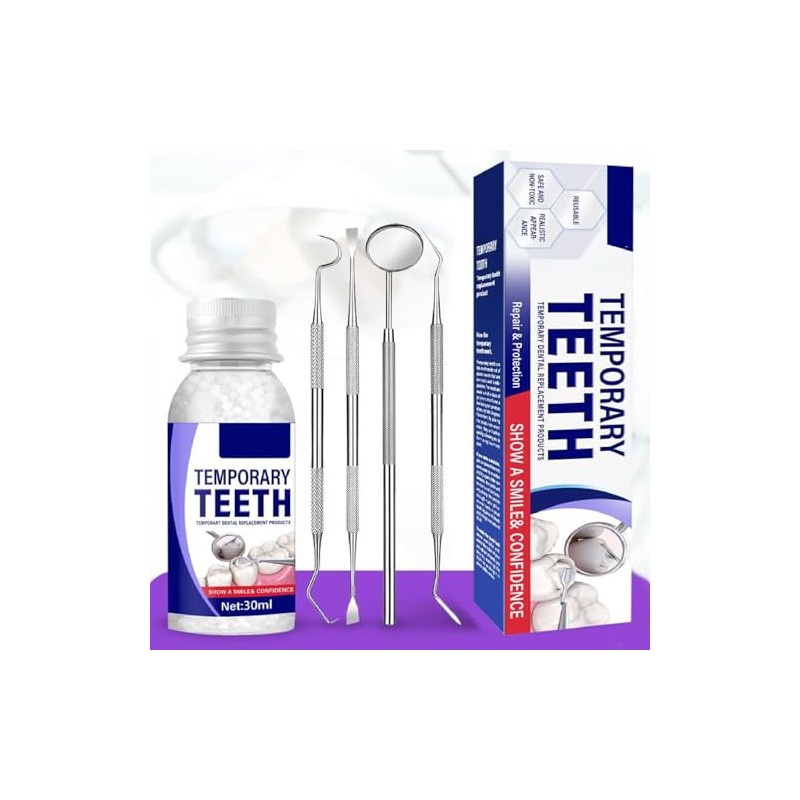 Temporary Tooth Filling Repair Kit| Moldable Filling Beads for Denture