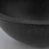 RecPro RV Sink 12" Round Bathroom Sink Granite Black Hydrophobic