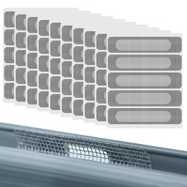 NOPKESV 50-teiliges Fliegennetz-Reparaturset, Moskitonetz, selbstklebender Insektenschutz, Fenster-Moskitonetz (Grau), Fliegengitter, Insektennetz-Reparaturset, Klettverschluss