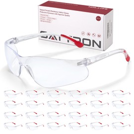 24 Pack Clear Safety Glasses, Protective Eyewear UV Protection & ANSI Z87.1, Safety Goggles Scratch & Impact Resistant Eye Protection for Men & Women - Ideal for Construction, Shooting, Lab Work