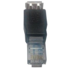 SinLoon(2-Pack AF-RJ45 USB to USB Female to AF-8P8C Connector Crystal USB,USB Transfer Network Plug