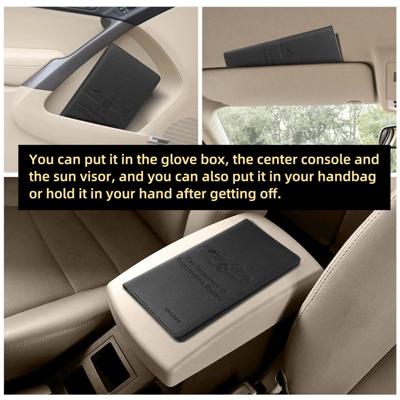 XROZRK Car Registration and Insurance Card Holder Document Wallet for