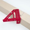 Carpenter Square Hole Scribing Ruler 45 90 Degree Aluminum Alloy